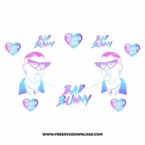 Bad Bunny Starbucks Wrap Free SVG File