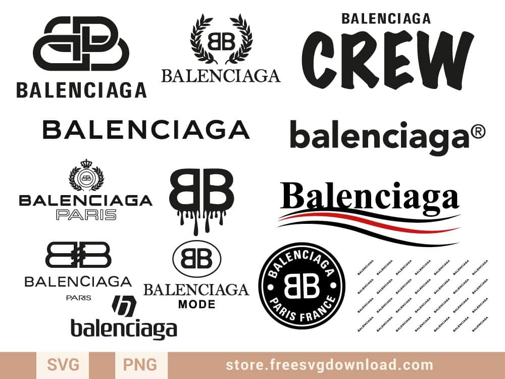 balenciaga svg cut files for cricut download, balenciaga logo svg, louis vuitton logo svg, fashion brand svg, gucci svg