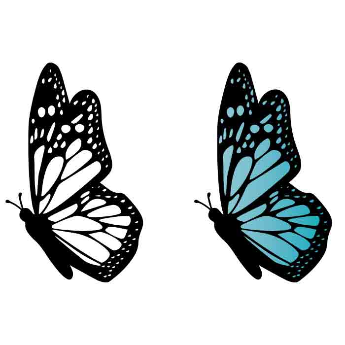 Butterfly blue SVG & PNG 1 | Free SVG Download