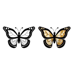 Monarch Butterfly Outline Free SVG File