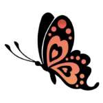 Butterfly heart SVG & png free download