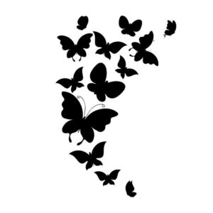 Flying Butterflies Free SVG File