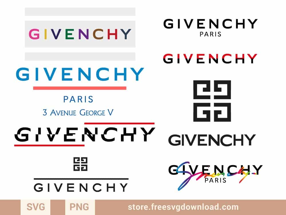 Givenchy svg cut files for cricut, givenchy logo svg, louis vuitton svg, gucci svg, fashion brand svg