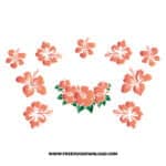 Hibiscus Starbucks Wrap 2 SVG & PNG free downloads. You can use cut files with Silhouette Studio, Cricut for your DIY projects.