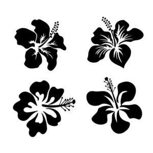 Hibiscus flower SVG free cut files