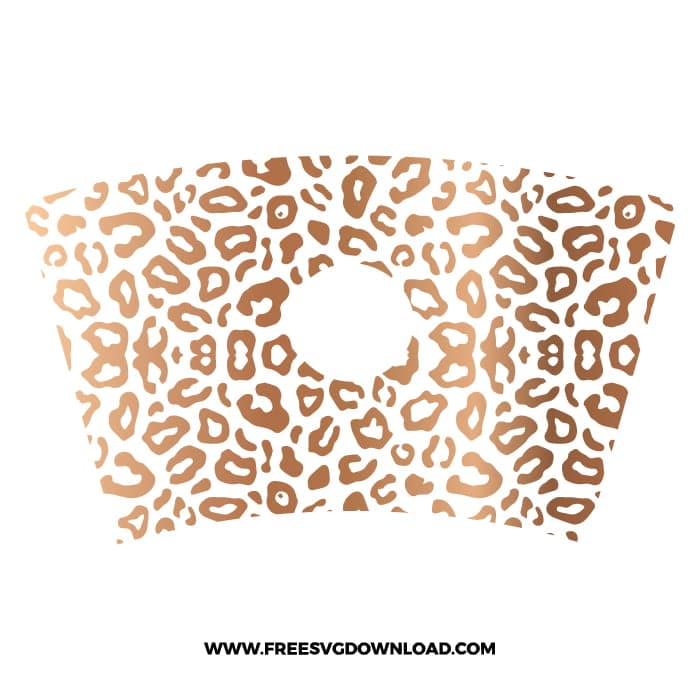 Leopard Starbucks Wrap SVG & PNG Cut Files free downloads. You can use cut files with Silhouette Studio, Cricut for your DIY projects.