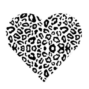 Leopard heart SVG png free download