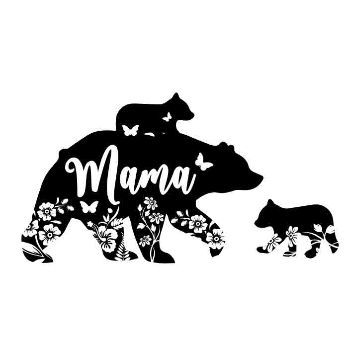Mama Bear SVG, Bear SVG, Family Bear SVG, Mama Bear And Baby Bear SVG
