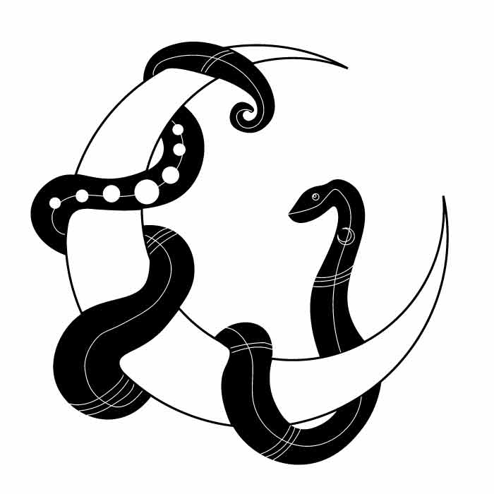 Moon snake SVG free cut files