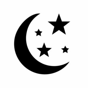 Moon And Star Free SVG File