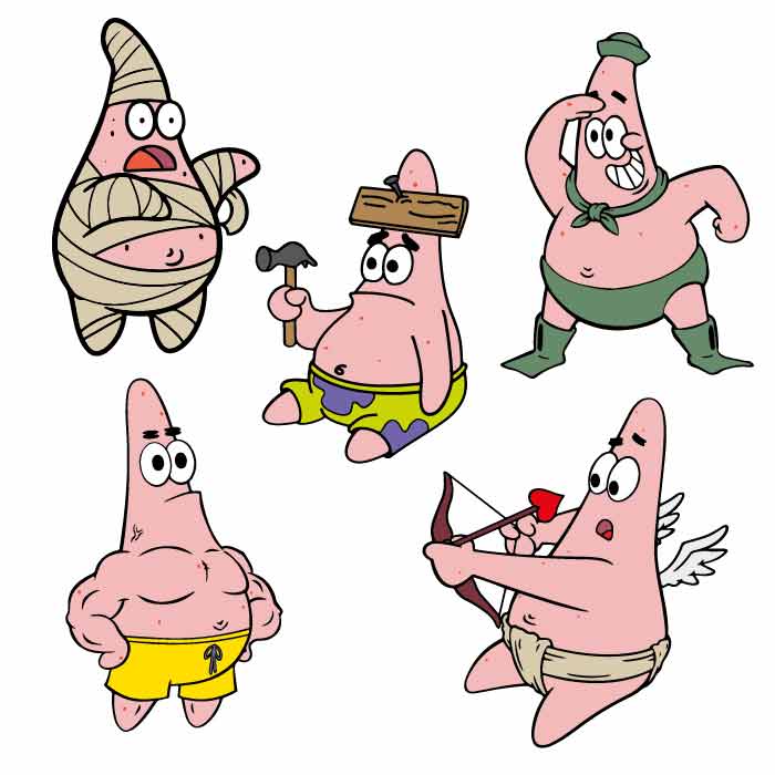 Patrick star svg png free download cut files