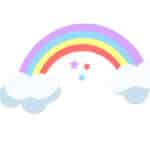 Rainbow with clouds SVG cut files