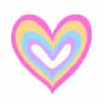 Rainbow Heart free SVG PNG download cut files