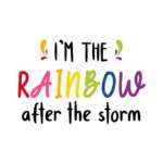 Rainbow after the storm SVG & PNG. free download