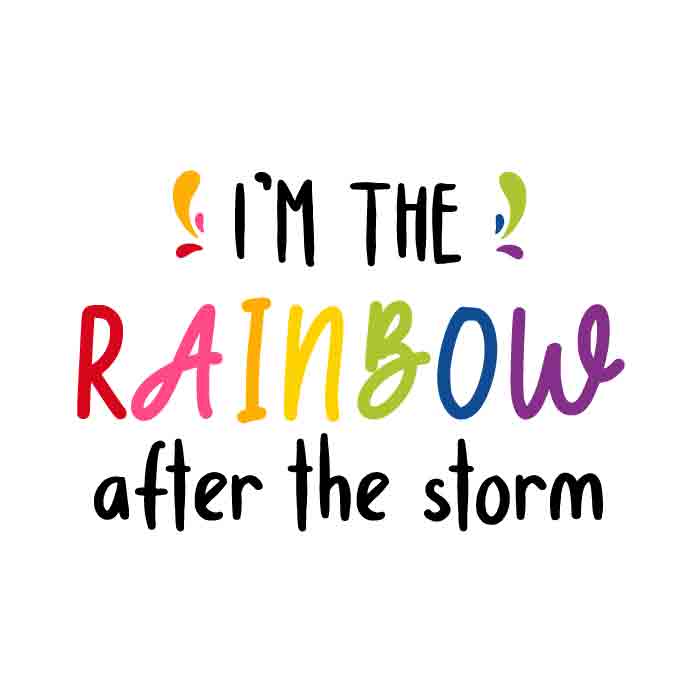 Rainbow after the storm SVG & PNG. free download