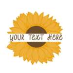 Sunflower Monogram SVG free cut files download