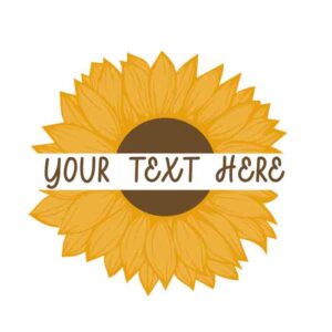 Sunflower Split Monogram Free SVG File