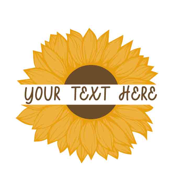 Sunflower Monogram SVG free cut files download