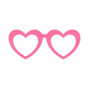 Heart Sunglasses Free SVG File