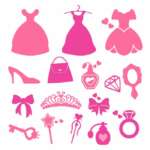 Princess Accessories free SVG PNG cut files