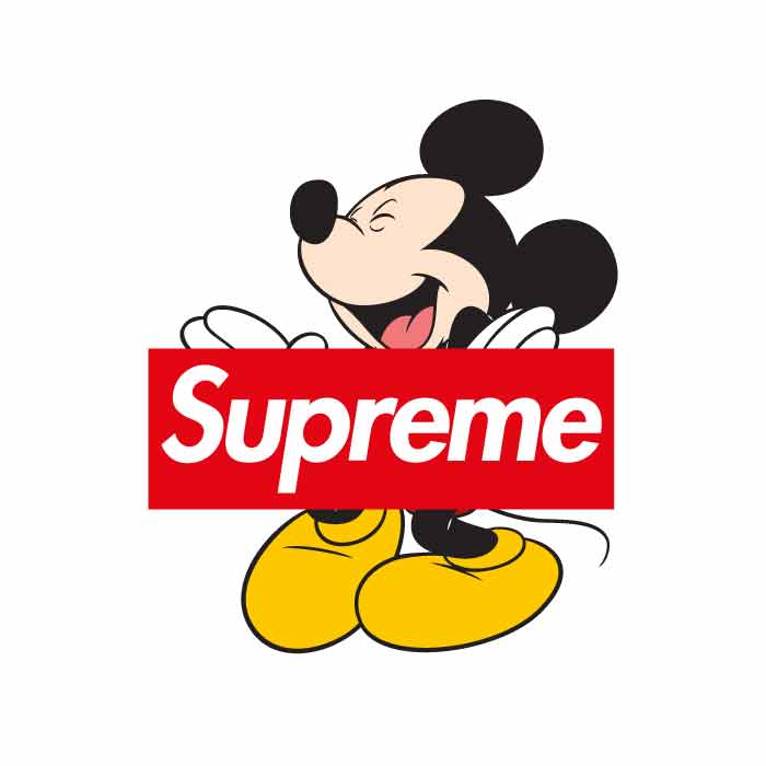 Supreme Mickey free SVG PNG free cut files download