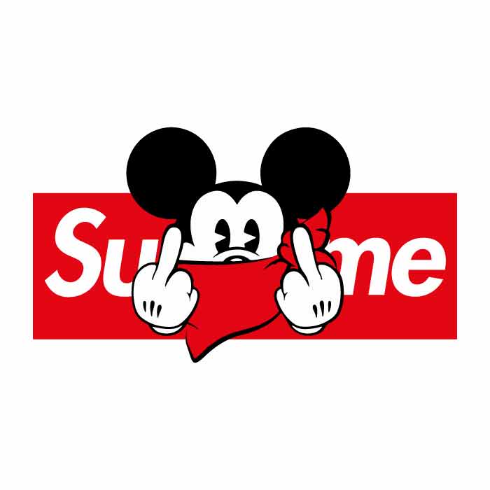 Supreme Mickey SVG PNG free cut files download