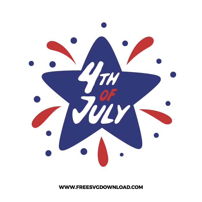 4th of July Star SVG & PNG free America cut files