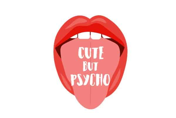 Cute but psycho SVG PNG free cut files download