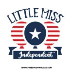 Little miss independent SVG & PNG free 4th of July cut files
