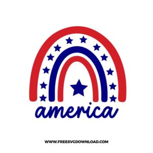 America Rainbow Free SVG File
