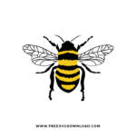 Bee Free SVG PNG cut files download