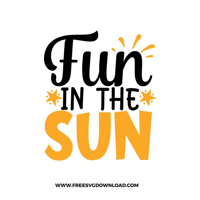 Fun in the sun SVG & PNG free summer cut files