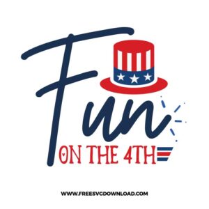 Fun on the 4th SVG & PNG free America cut files