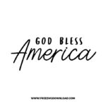 God bless America SVG & PNG free 4th of July cut files
