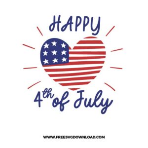 Happy 4th of July SVG & PNG free America cut files