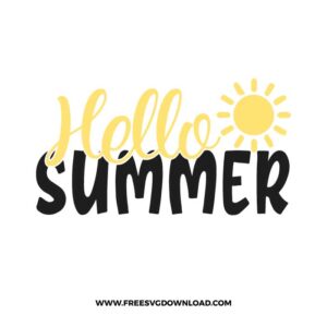 Hello summer SVG & PNG free summer cut files
