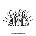 Hello summer free SVG & PNG free summer cut files