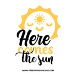 Here comes the sun free SVG & PNG free summer cut files