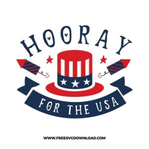 Hooray for the USA SVG & PNG free 4th of July cut files