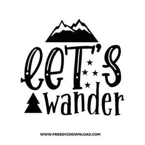 Lets wander free SVG PNG free cut files download