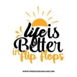 Life is better in flip flop SVG & PNG free summer cut files