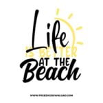 Life is better at the beach SVG & PNG free summer cut files