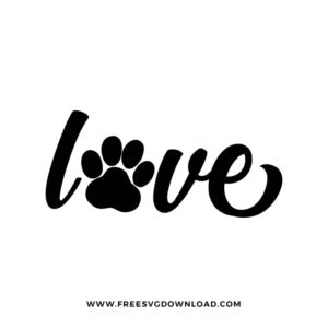 Love dog SVG PNG free cut files download