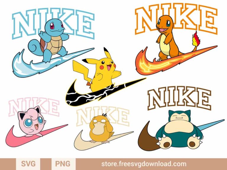 Nike Pokemon SVG Bundle