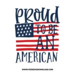 Proud to be an American SVG & PNG free 4th July cut files