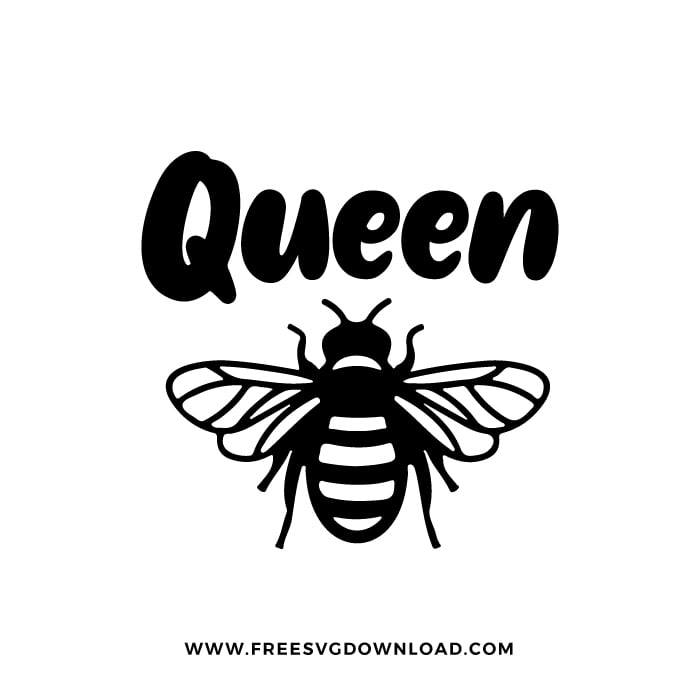 Queen Bee SVG PNG cut files download