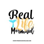 Real life mermaid SVG & PNG free summer cut files