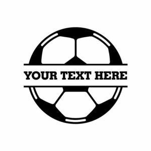 Soccer ball Monogram SVG PNG free cut files download