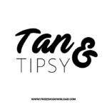 Tan and tipsy SVG & PNG free summer cut files