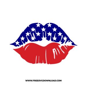 USA Lips Free SVG File